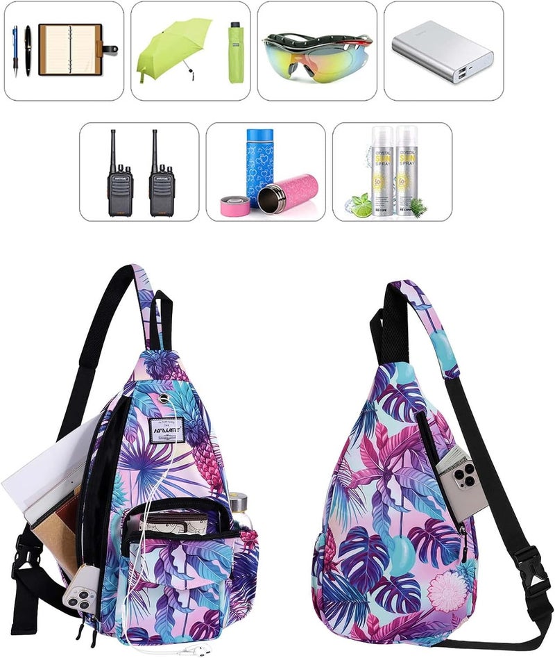 HAWEE Backpack Sling for Women Anti-Water Crossbody Bag Inclined Adjustable Pack | Casual, Adjustable Strap, Water Repellent, for Travel/Sport - Image 4